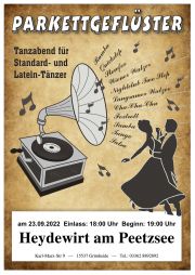 Tickets für Parkettgeflüster am 23.09.2022 - Karten kaufen